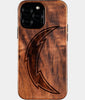 Custom Los Angeles Chargers iPhone 16/16 Pro/16 Pro Max/16 Plus Case - Wood Chargers Cover - Eco-friendly Los Angeles Chargers iPhone 16 Case - Carved Wood Custom Los Angeles Chargers Gift For Him - Monogrammed Personalized iPhone 16 Cover By Engraved In Nature
