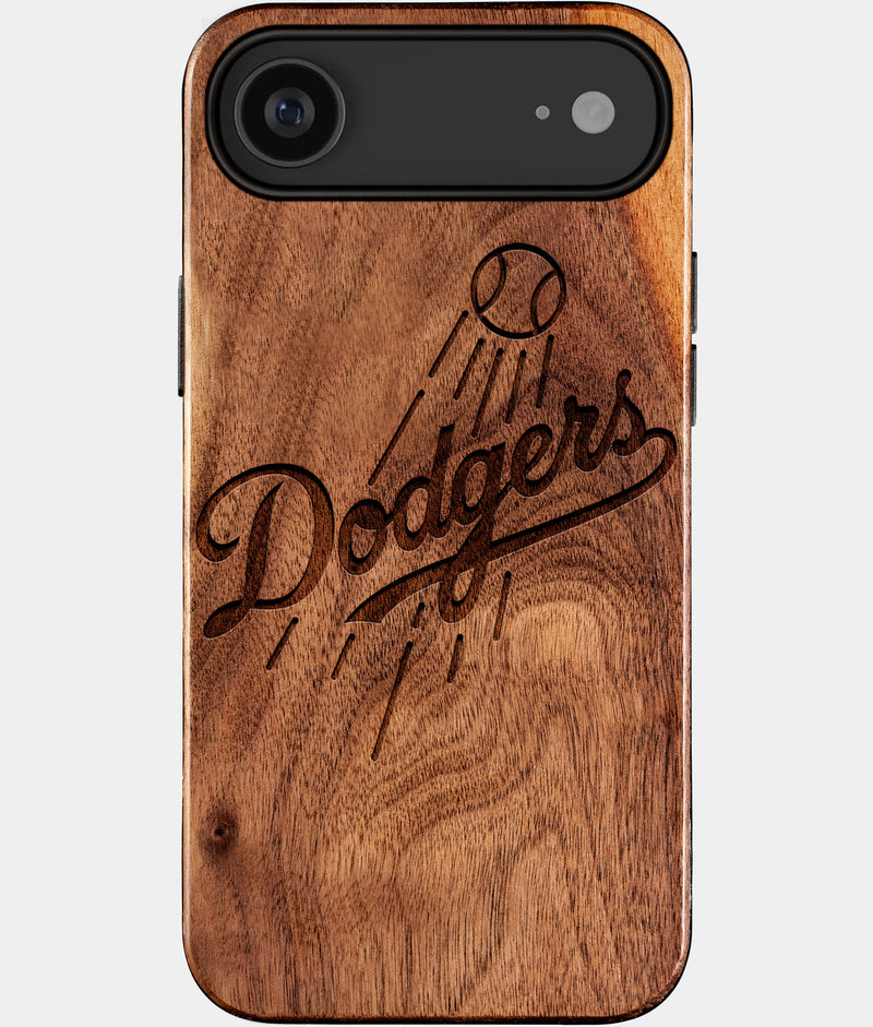 Eco-friendly Los Angeles Dodgers iPhone 17 Air Case - Carved Wood Custom Los Angeles Dodgers Gift For Him - Monogrammed Personalized iPhone 17 Air Cover By Engraved In Nature