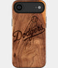 Eco-friendly Los Angeles Dodgers iPhone 17 Air Case - Carved Wood Custom Los Angeles Dodgers Gift For Him - Monogrammed Personalized iPhone 17 Air Cover By Engraved In Nature