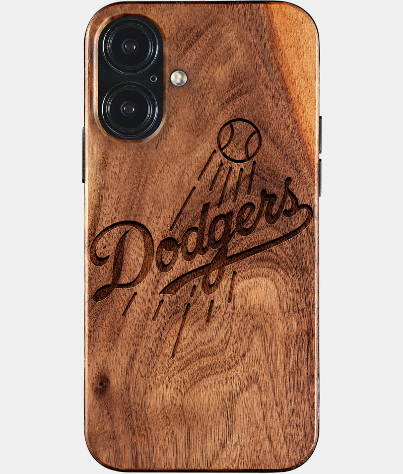 Eco-friendly Los Angeles Dodgers iPhone 17 Case - Carved Wood Custom Los Angeles Dodgers Gift For Him - Monogrammed Personalized iPhone 17 Cover By Engraved In Nature