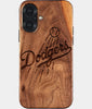 Eco-friendly Los Angeles Dodgers iPhone 17 Case - Carved Wood Custom Los Angeles Dodgers Gift For Him - Monogrammed Personalized iPhone 17 Cover By Engraved In Nature