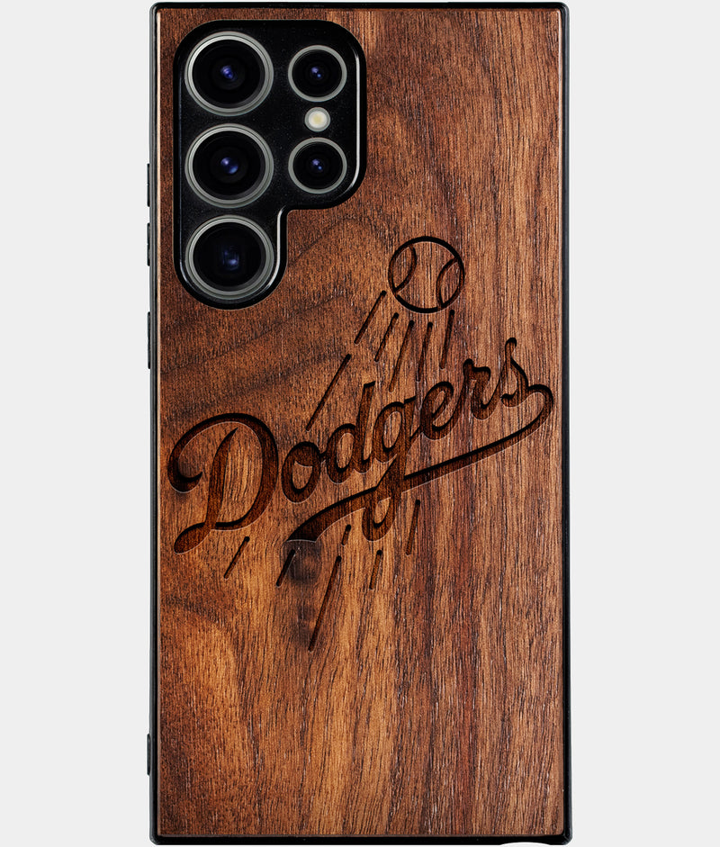 Best Wood Los Angeles Dodgers Samsung Galaxy S25 Ultra Case - Custom Engraved Cover - Engraved In Nature