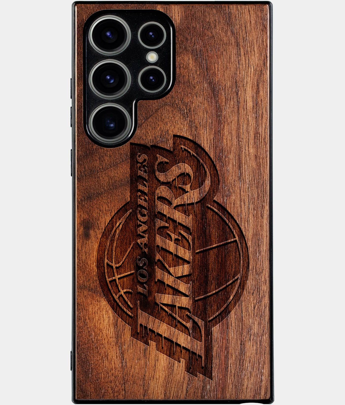 Best Wood Los Angeles Lakers Samsung Galaxy S25 Ultra Case - Custom Engraved Cover - Engraved In Nature