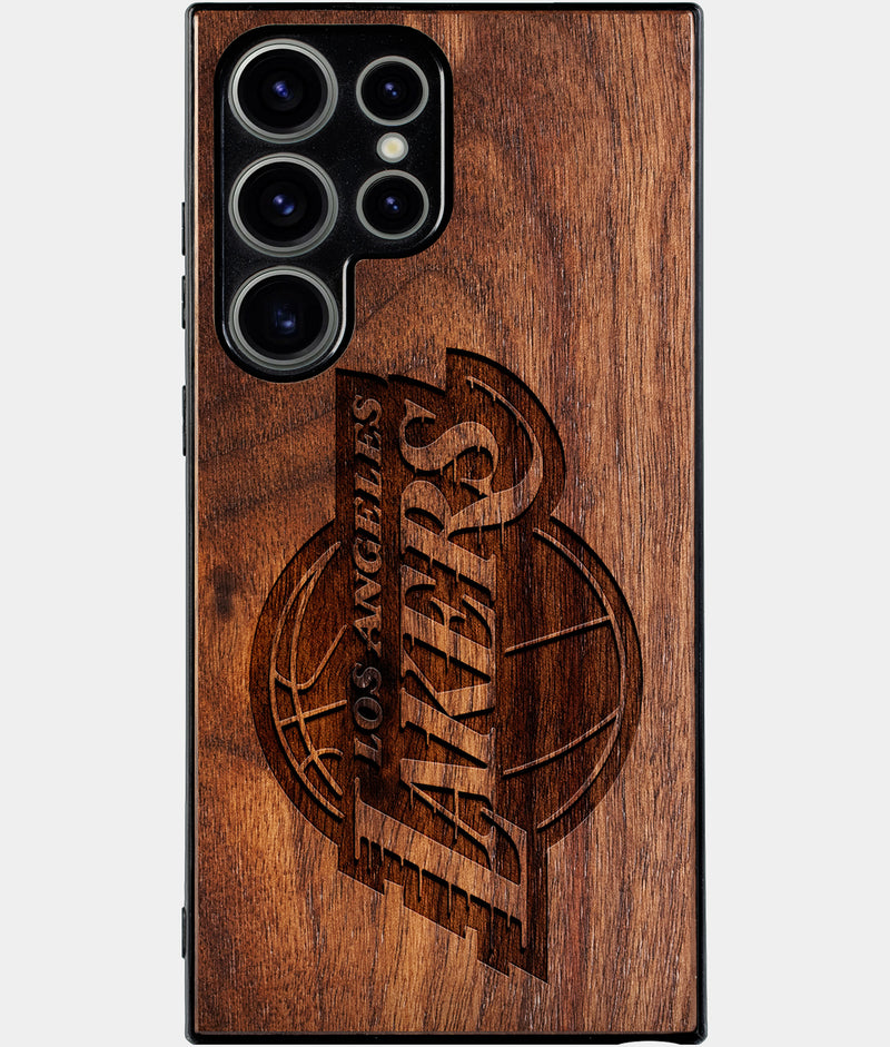 Best Wood Los Angeles Lakers Samsung Galaxy S25 Ultra Case - Custom Engraved Cover - Engraved In Nature