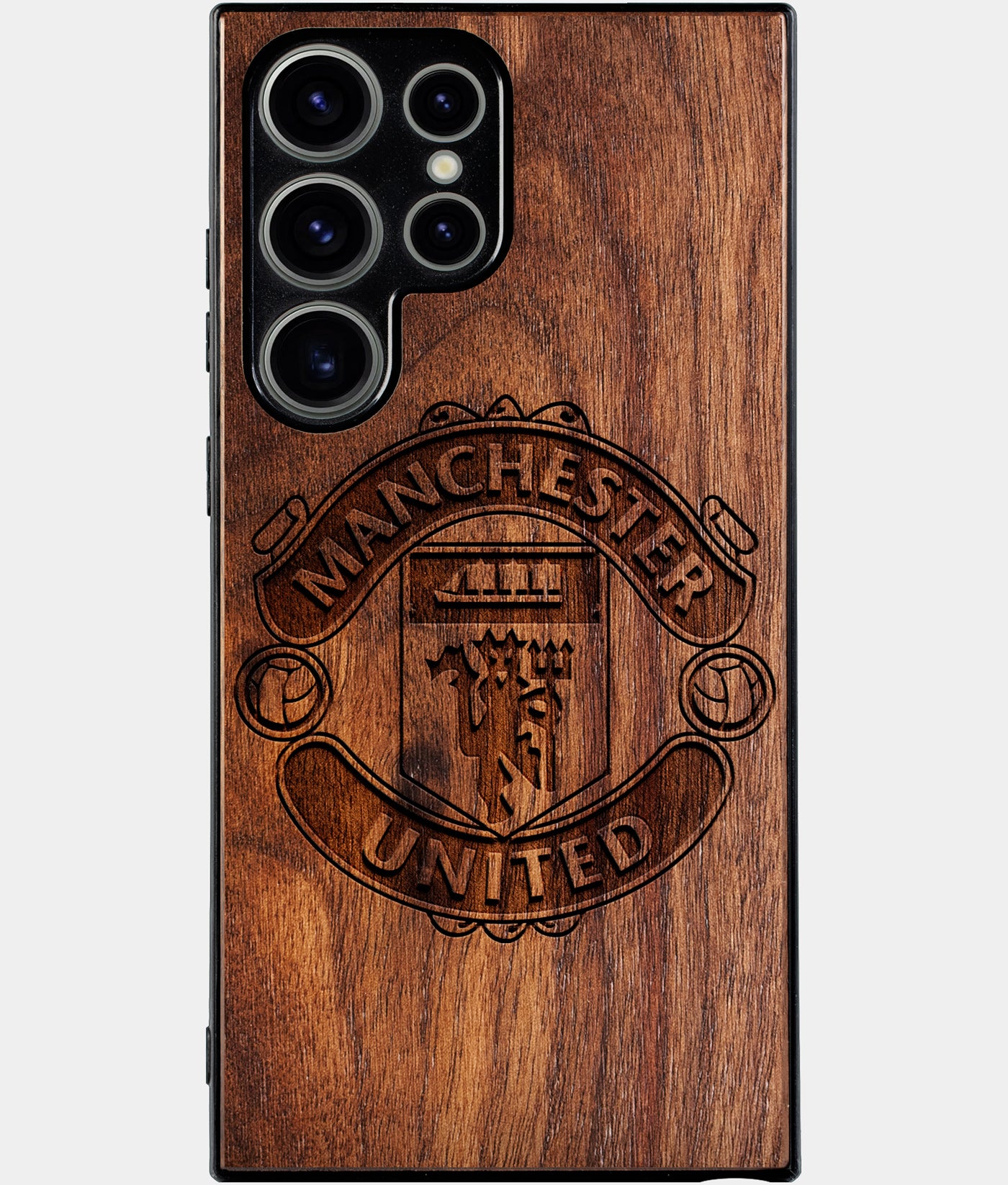 Best Wood Manchester United F.C. Samsung Galaxy S25 Ultra Case - Custom Engraved Cover - Engraved In Nature