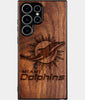 Best Wood Miami Dolphins Samsung Galaxy S25 Ultra Case - Custom Engraved Cover - Engraved In Nature