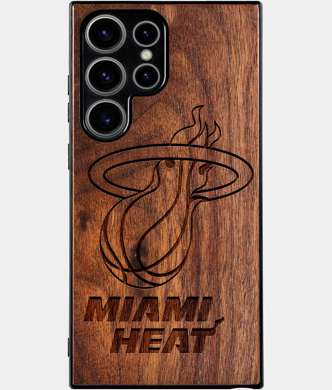 Best Wood Miami Heat Samsung Galaxy S25 Ultra Case - Custom Engraved Cover - Engraved In Nature