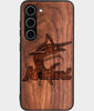 Best Wood Miami Marlins Galaxy S25 Case - Custom Engraved Cover - Engraved In Nature