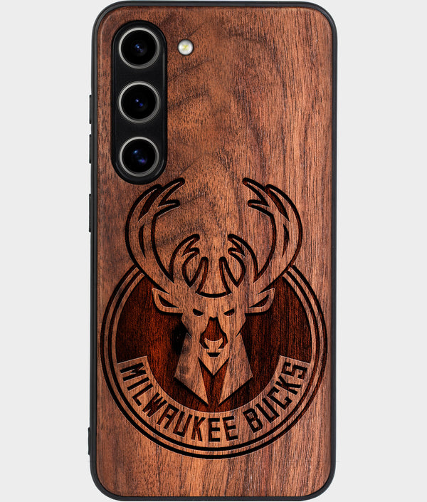 Best Wood Milwaukee Bucks Galaxy S25 Case - Custom Engraved Cover - Engraved In Nature