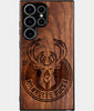 Best Wood Milwaukee Bucks Samsung Galaxy S25 Ultra Case - Custom Engraved Cover - Engraved In Nature