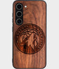 Best Wood Minnesota Timberwolves Samsung Galaxy S25 Plus Case - Custom Engraved Cover - Engraved In Nature