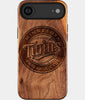 Eco-friendly Minnesota Twins iPhone 17 Air Case - Carved Wood Custom Minnesota Twins Gift For Him - Monogrammed Personalized iPhone 17 Air Cover By Engraved In Nature