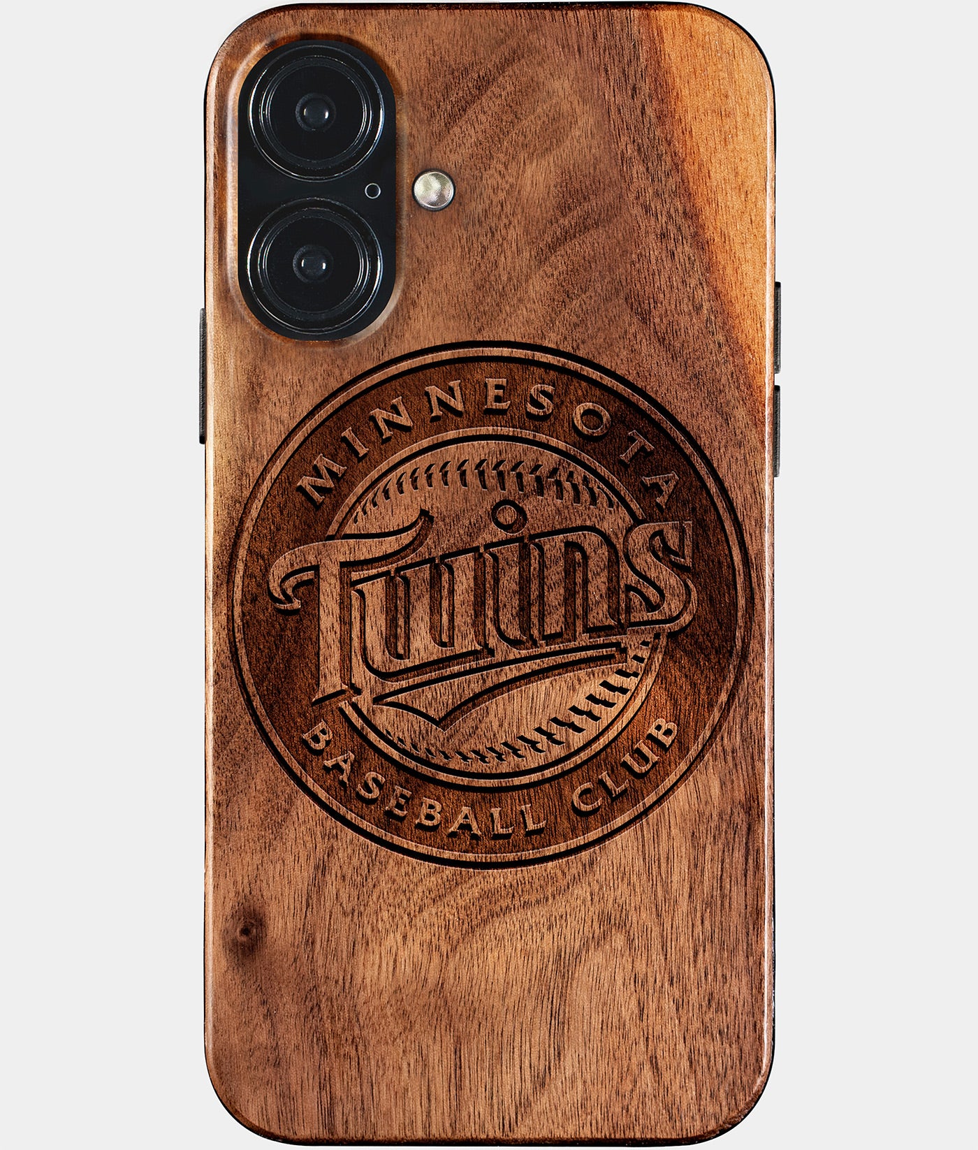 Eco-friendly Minnesota Twins iPhone 17 Case - Carved Wood Custom Minnesota Twins Gift For Him - Monogrammed Personalized iPhone 17 Cover By Engraved In Nature