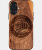 Eco-friendly Minnesota Twins iPhone 17 Case - Carved Wood Custom Minnesota Twins Gift For Him - Monogrammed Personalized iPhone 17 Cover By Engraved In Nature