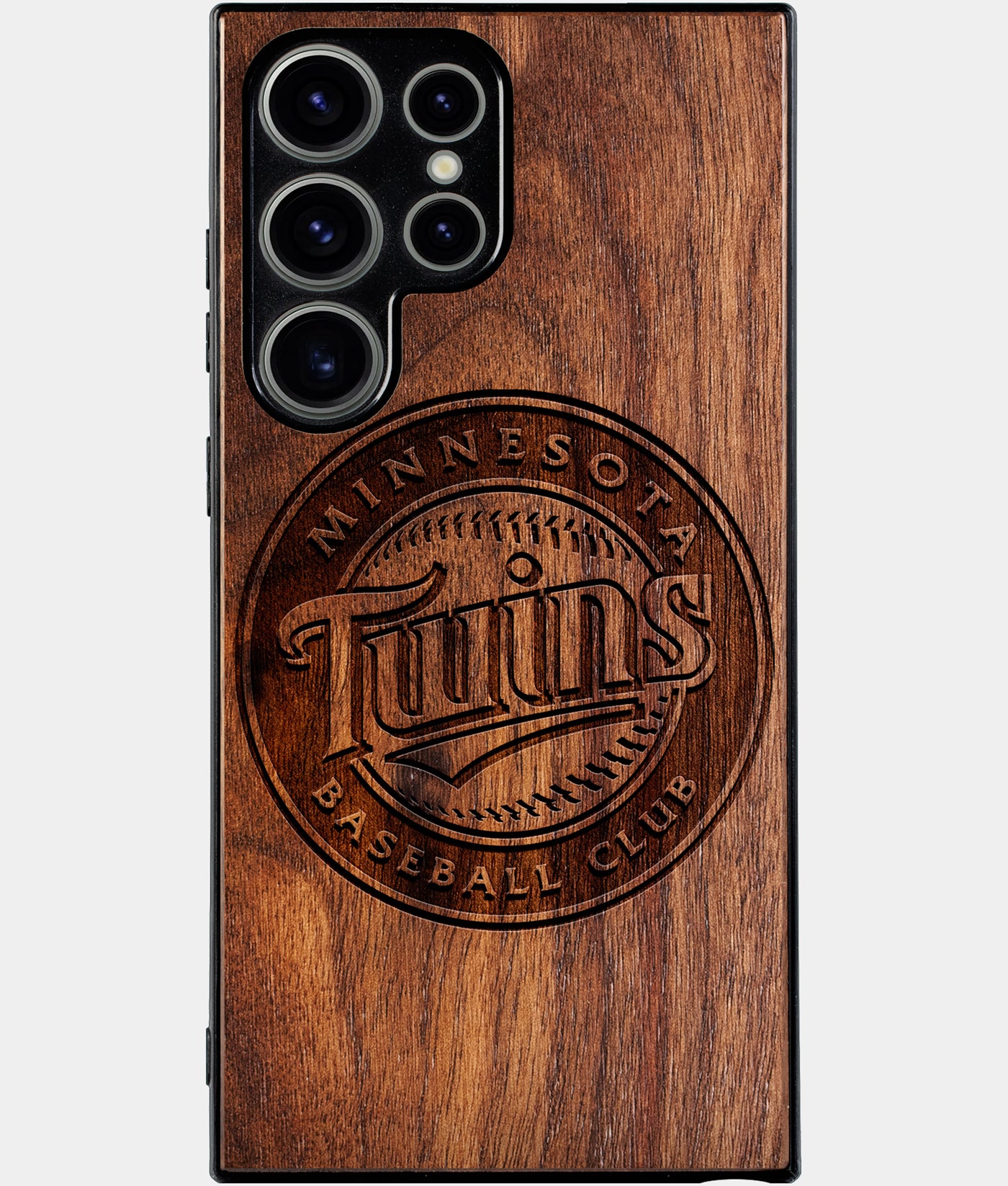 Best Wood Minnesota Twins Samsung Galaxy S25 Ultra Case - Custom Engraved Cover - Engraved In Nature