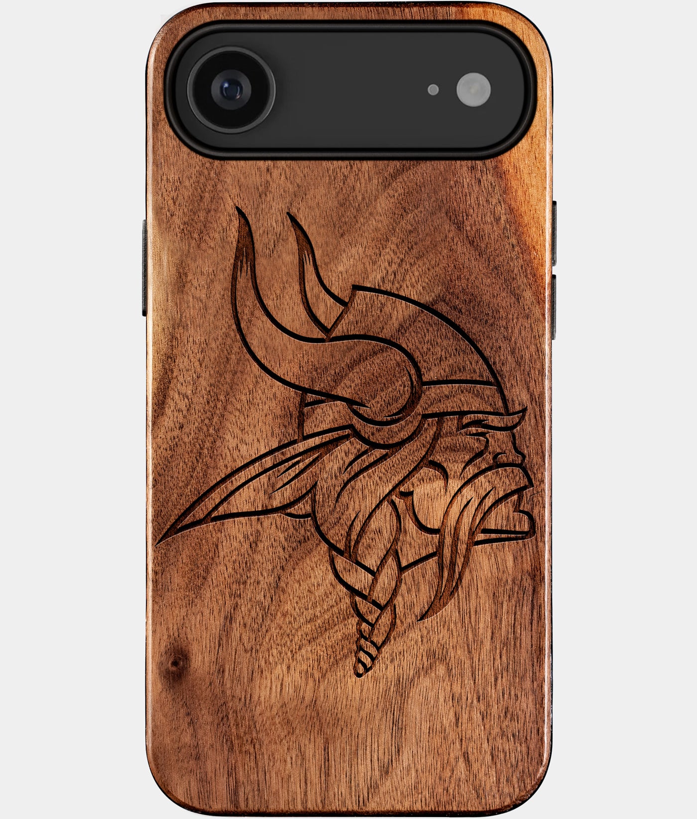 Eco-friendly Minnesota Vikings iPhone 17 Air Case - Carved Wood Custom Minnesota Vikings Gift For Him - Monogrammed Personalized iPhone 17 Air Cover By Engraved In Nature