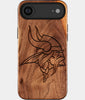 Eco-friendly Minnesota Vikings iPhone 17 Air Case - Carved Wood Custom Minnesota Vikings Gift For Him - Monogrammed Personalized iPhone 17 Air Cover By Engraved In Nature