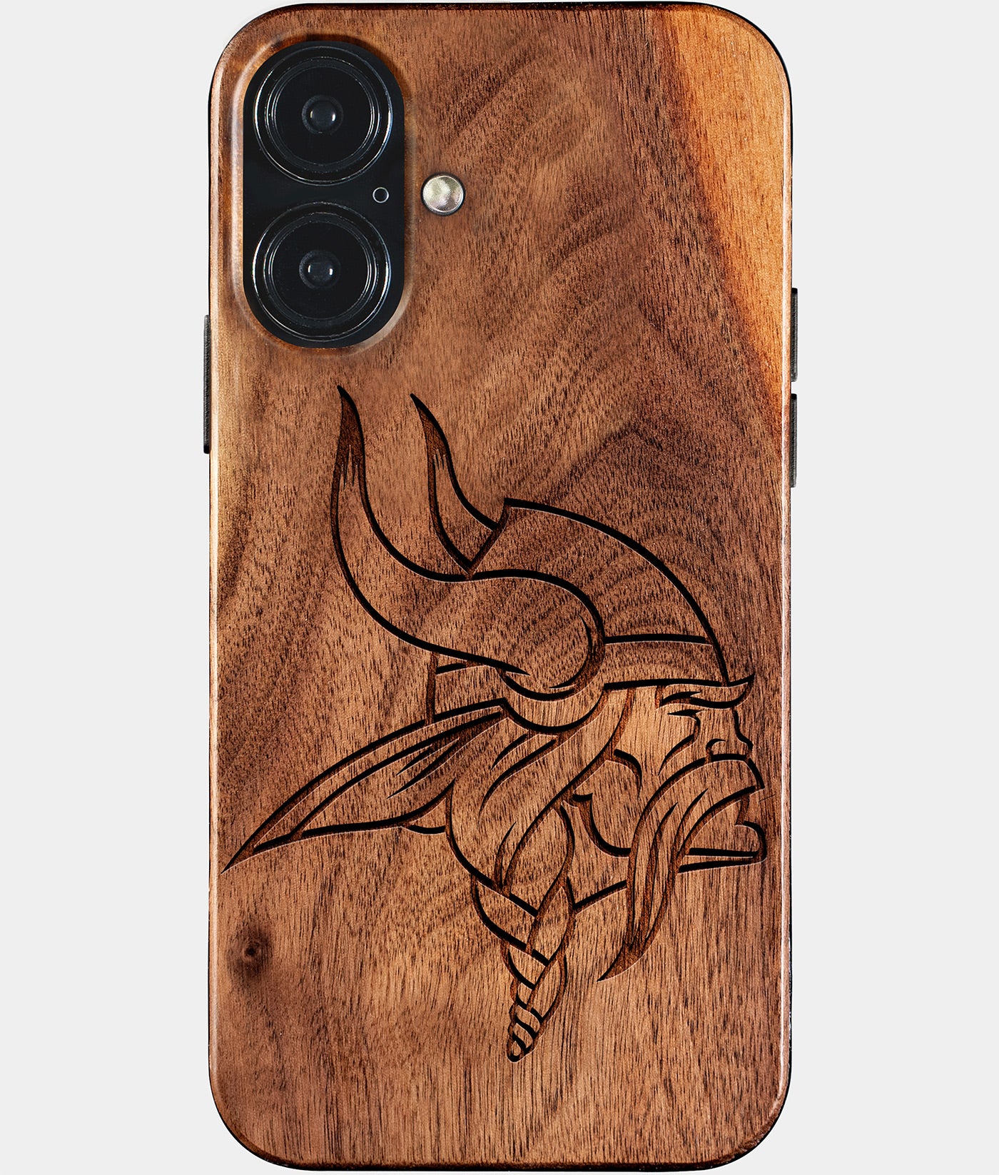 Eco-friendly Minnesota Vikings iPhone 17 Case - Carved Wood Custom Minnesota Vikings Gift For Him - Monogrammed Personalized iPhone 17 Cover By Engraved In Nature