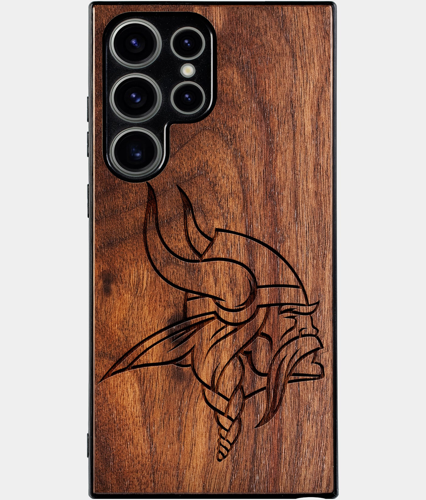 Best Wood Minnesota Vikings Samsung Galaxy S25 Ultra Case - Custom Engraved Cover - Engraved In Nature