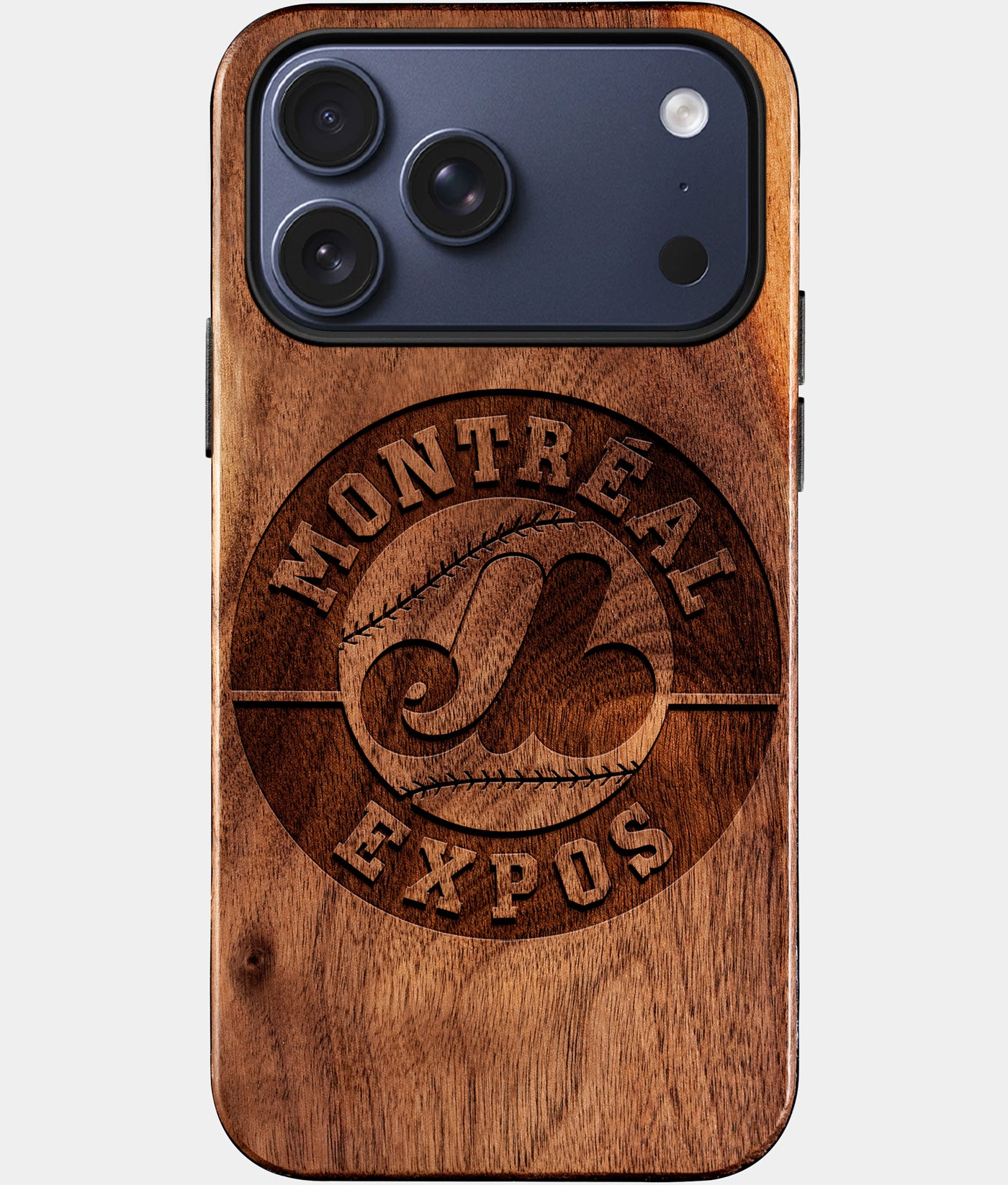 Custom Montreal Expos iPhone 17/17 Pro/17 Pro Max/17 Air Case - Wood Expos Cover - Eco-friendly Montreal Expos iPhone 17 Case - Carved Wood Custom Montreal Expos Gift For Him - Monogrammed Personalized iPhone 17 Cover By Engraved In Nature