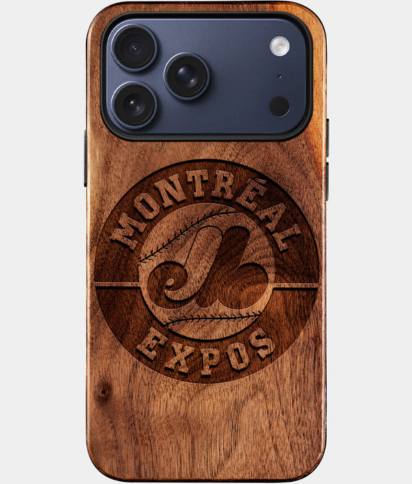 Custom Montreal Expos iPhone 17/17 Pro/17 Pro Max/17 Air Case - Wood Expos Cover - Eco-friendly Montreal Expos iPhone 17 Case - Carved Wood Custom Montreal Expos Gift For Him - Monogrammed Personalized iPhone 17 Cover By Engraved In Nature