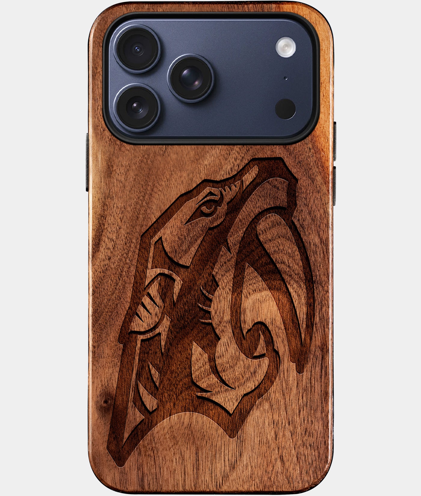 Custom Nashville Predators iPhone 17/17 Pro/17 Pro Max/17 Air Case - Wood Predators Cover - Eco-friendly Nashville Predators iPhone 17 Case - Carved Wood Custom Nashville Predators Gift For Him - Monogrammed Personalized iPhone 17 Cover By Engraved In Nature