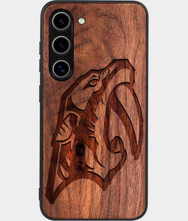 Best Wood Nashville Predators Galaxy S25 Case - Custom Engraved Cover - Engraved In Nature