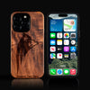 Custom New England Patriots iPhone 16/16 Pro/16 Pro Max/16 Plus Case - Carved Wood Patriots Cover