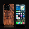 Custom New Jersey Devils iPhone 16/16 Pro/16 Pro Max/16 Plus Case - Carved Wood Devils Cover