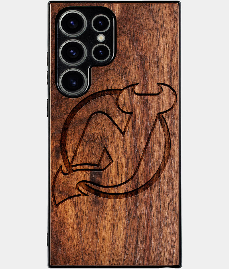 Best Wood New Jersey Devils Samsung Galaxy S25 Ultra Case - Custom Engraved Cover - Engraved In Nature