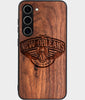 Best Wood New Orleans Pelicans Samsung Galaxy S25 Plus Case - Custom Engraved Cover - Engraved In Nature