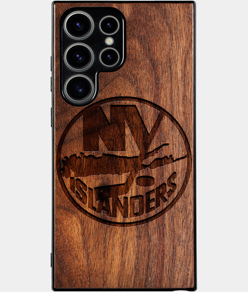Best Wood New York Islanders Samsung Galaxy S25 Ultra Case - Custom Engraved Cover - Engraved In Nature