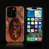Custom New York Jets iPhone 16/16 Pro/16 Pro Max/16 Plus Case - Carved Wood Jets Cover