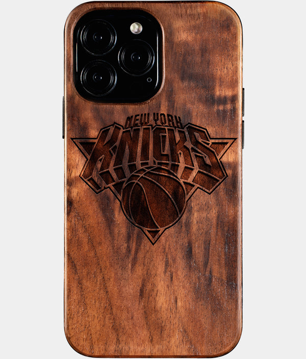 Custom New York Knicks iPhone 16/16 Pro/16 Pro Max/16 Plus Case - Wood Knicks Cover - Eco-friendly New York Knicks iPhone 16 Case - Carved Wood Custom New York Knicks Gift For Him - Monogrammed Personalized iPhone 16 Cover By Engraved In Nature