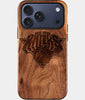 Eco-friendly New York Knicks iPhone 17 Pro Max Case - Carved Wood Custom New York Knicks Gift For Him - Monogrammed Personalized iPhone 17 Pro Max Cover By Engraved In Nature