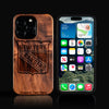 Custom New York Rangers iPhone 16/16 Pro/16 Pro Max/16 Plus Case - Carved Wood Rangers Cover