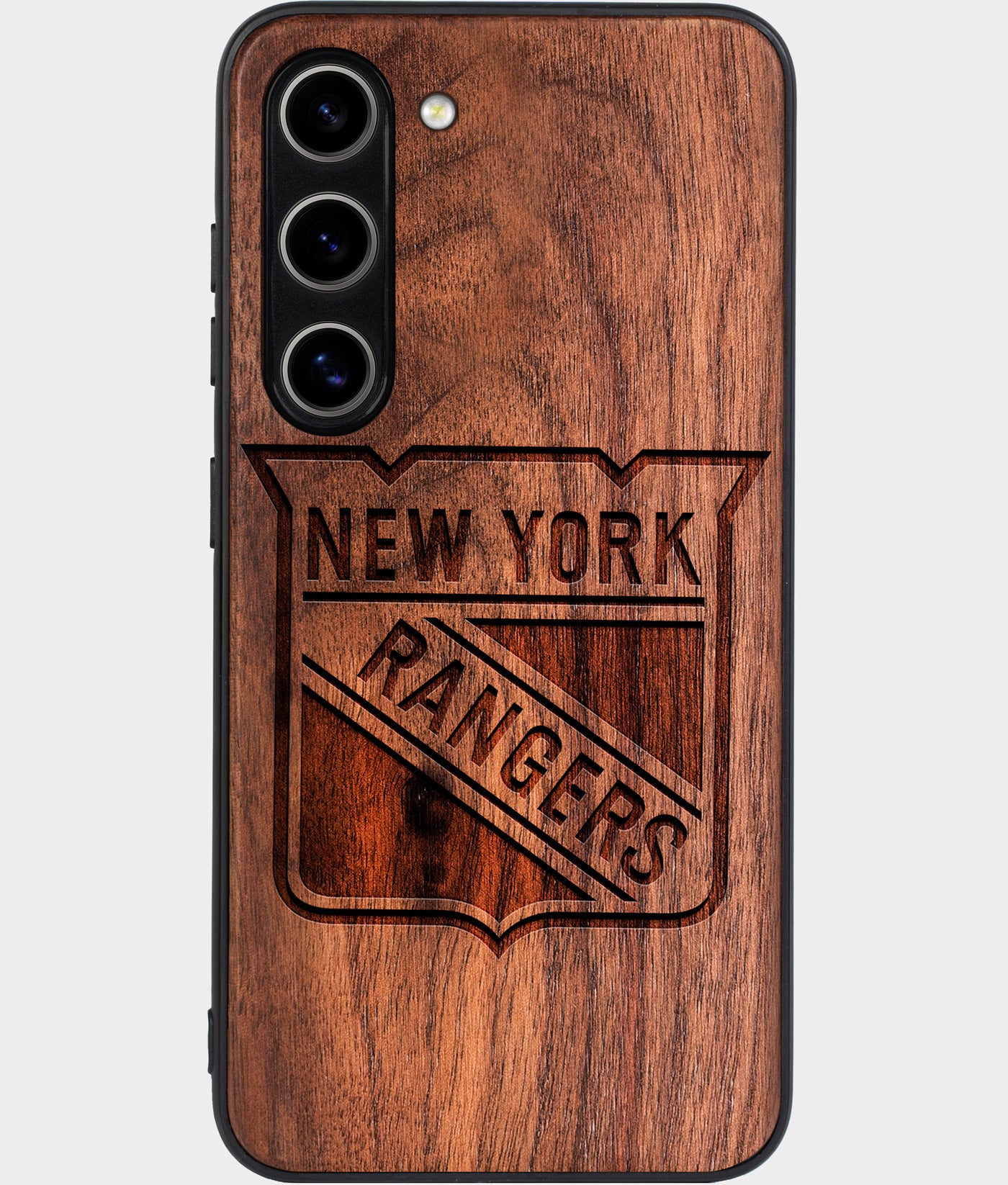 Best Wood New York Rangers Samsung Galaxy S25 Plus Case - Custom Engraved Cover - Engraved In Nature