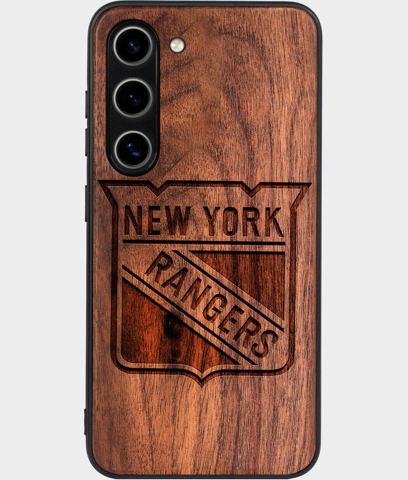 Best Wood New York Rangers Samsung Galaxy S25 Plus Case - Custom Engraved Cover - Engraved In Nature