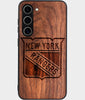 Best Wood New York Rangers Galaxy S25 Case - Custom Engraved Cover - Engraved In Nature