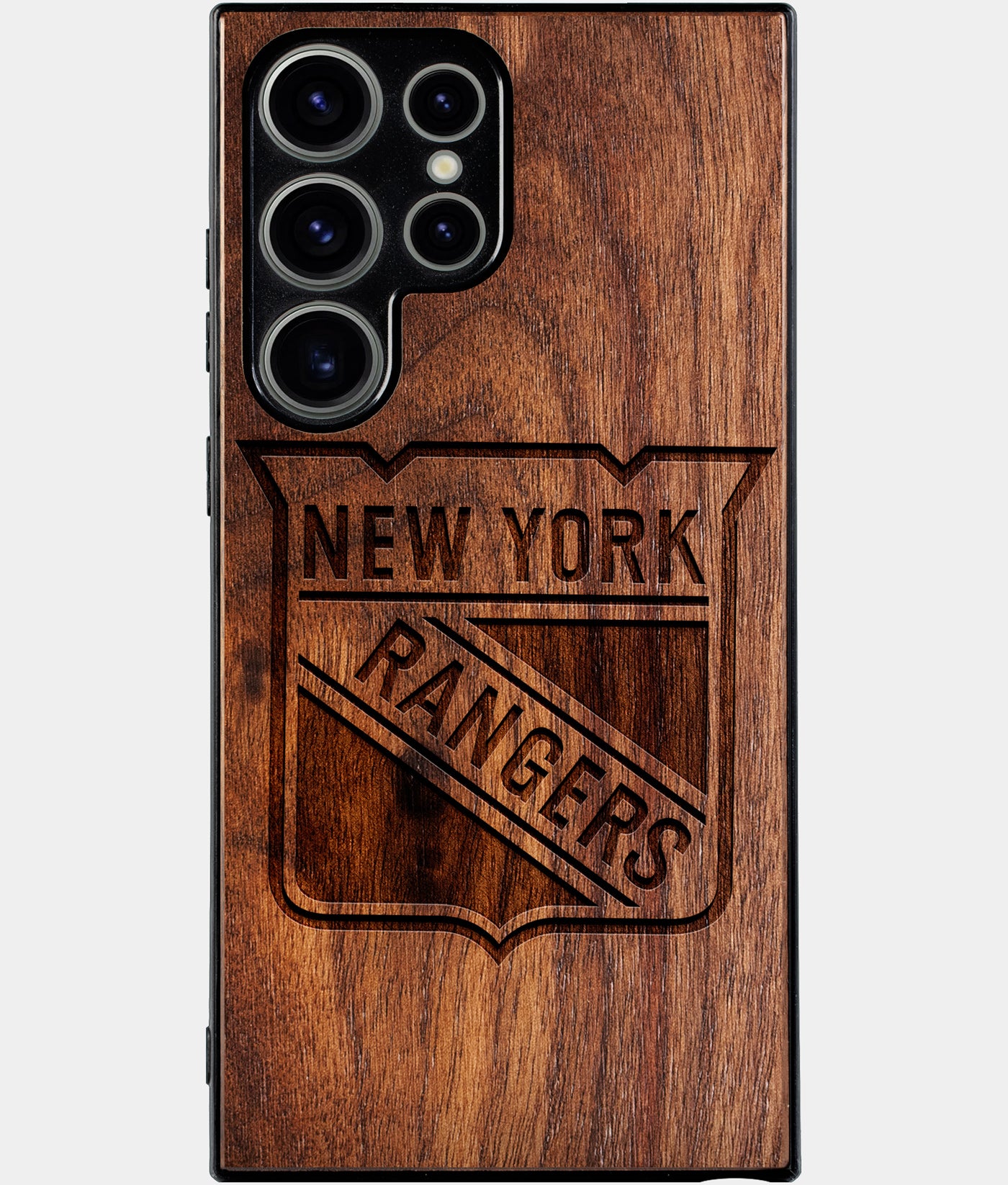 Best Wood New York Rangers Samsung Galaxy S25 Ultra Case - Custom Engraved Cover - Engraved In Nature