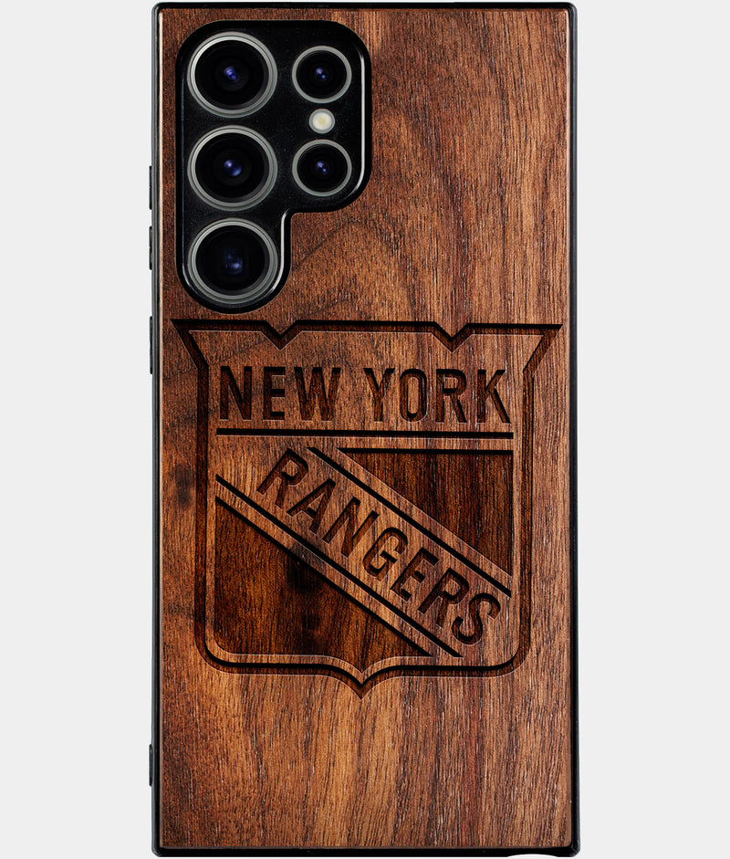 Best Wood New York Rangers Samsung Galaxy S25 Ultra Case - Custom Engraved Cover - Engraved In Nature