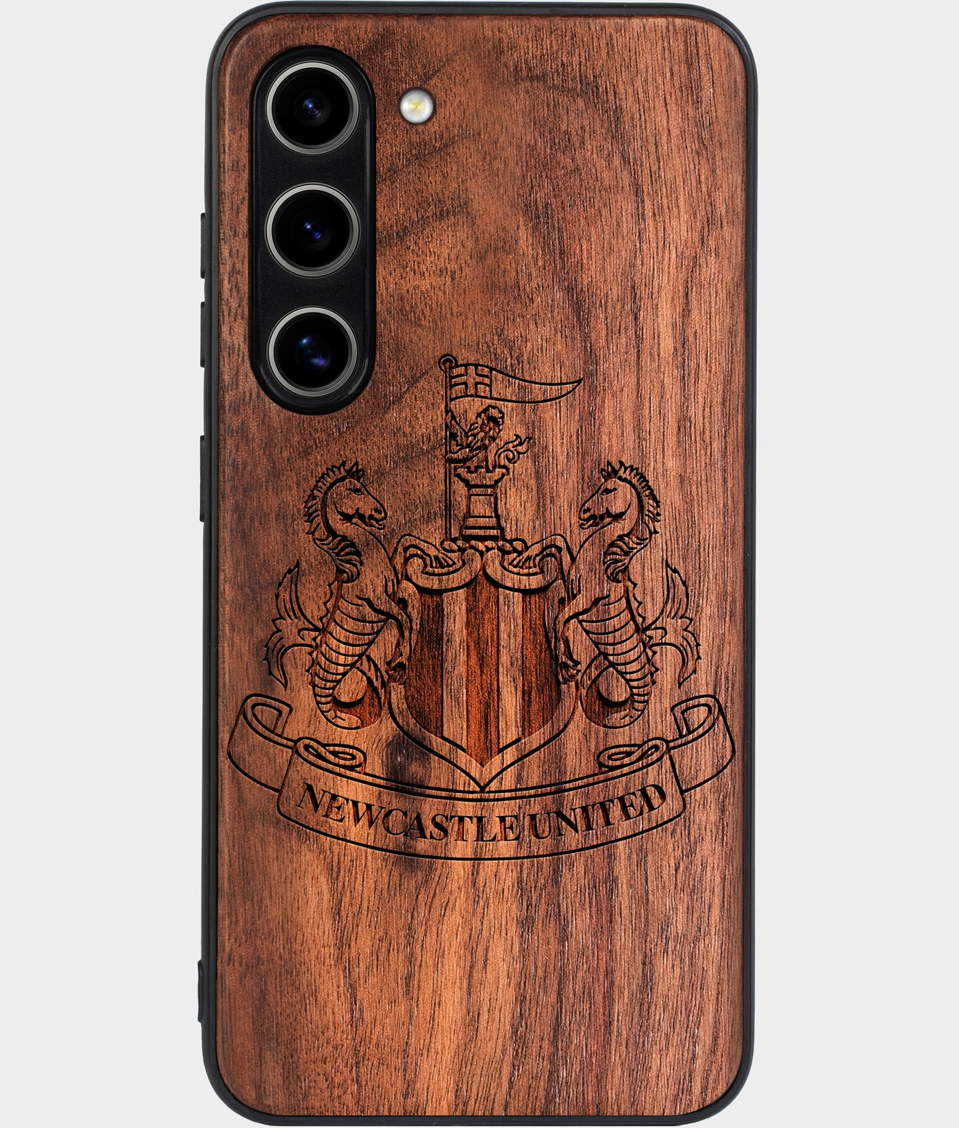 Best Wood Newcastle United F.C. Samsung Galaxy S25 Plus Case - Custom Engraved Cover - Engraved In Nature