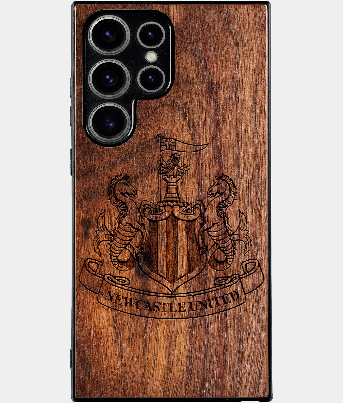 Best Wood Newcastle United F.C. Samsung Galaxy S25 Ultra Case - Custom Engraved Cover - Engraved In Nature