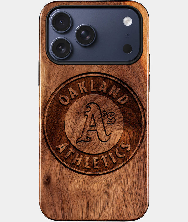 Custom Oakland Athletics iPhone 17/17 Pro/17 Pro Max/17 Air Case - Wood Athletics Cover - Eco-friendly Oakland Athletics iPhone 17 Case - Carved Wood Custom Oakland Athletics Gift For Him - Monogrammed Personalized iPhone 17 Cover By Engraved In Nature