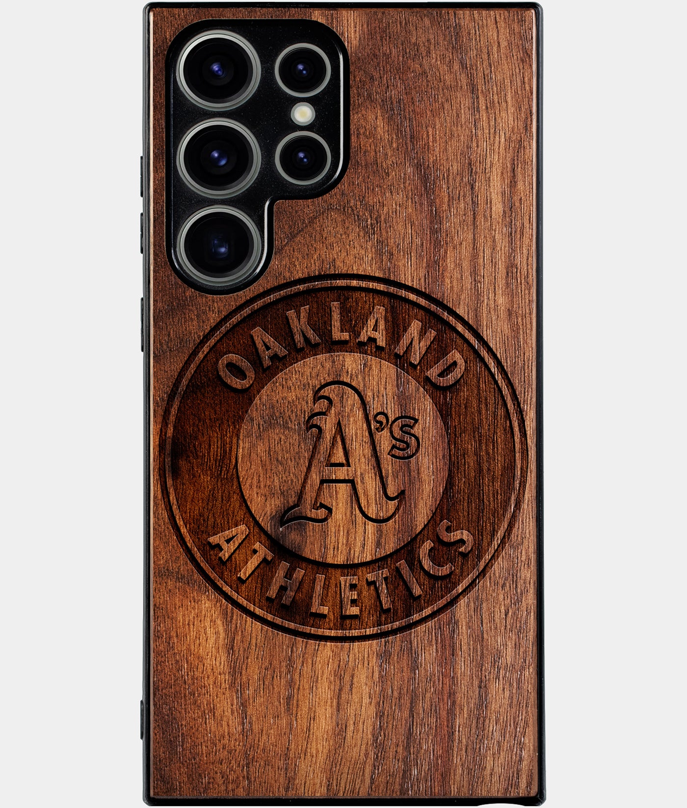 Best Wood Oakland Athletics Samsung Galaxy S25 Ultra Case - Custom Engraved Cover - Engraved In Nature