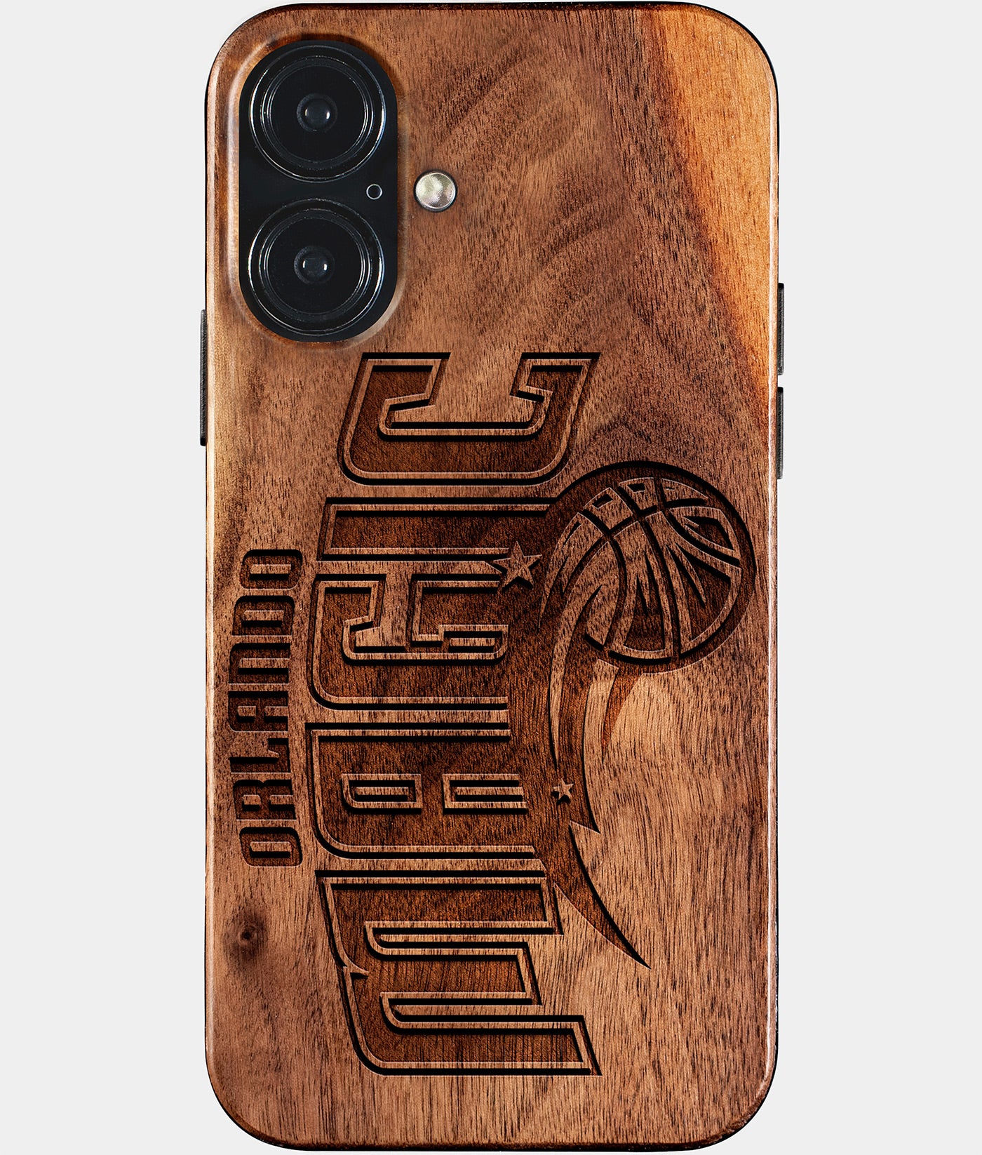 Eco-friendly Orlando Magic iPhone 17 Case - Carved Wood Custom Orlando Magic Gift For Him - Monogrammed Personalized iPhone 17 Cover By Engraved In Nature