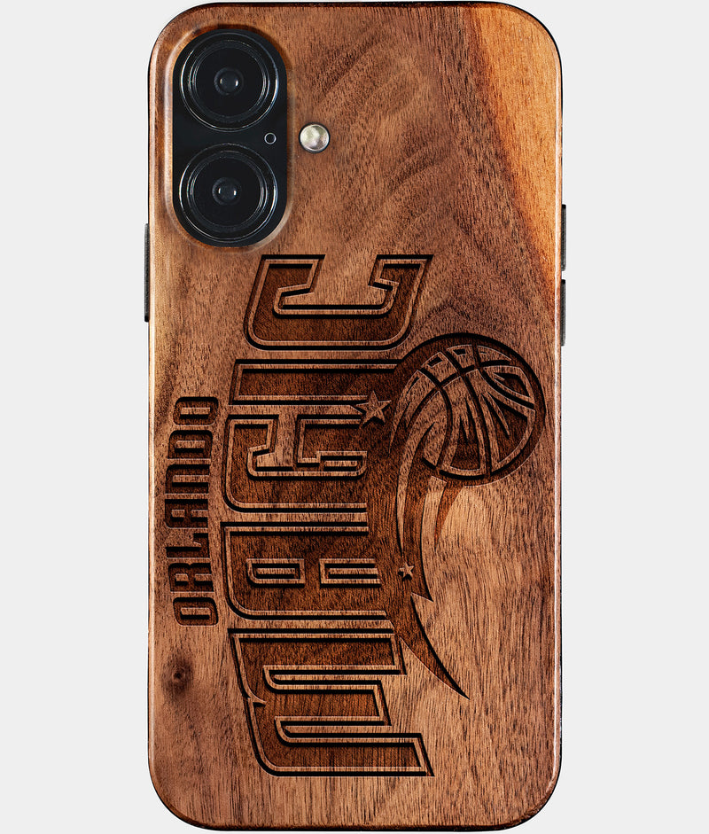 Eco-friendly Orlando Magic iPhone 17 Case - Carved Wood Custom Orlando Magic Gift For Him - Monogrammed Personalized iPhone 17 Cover By Engraved In Nature