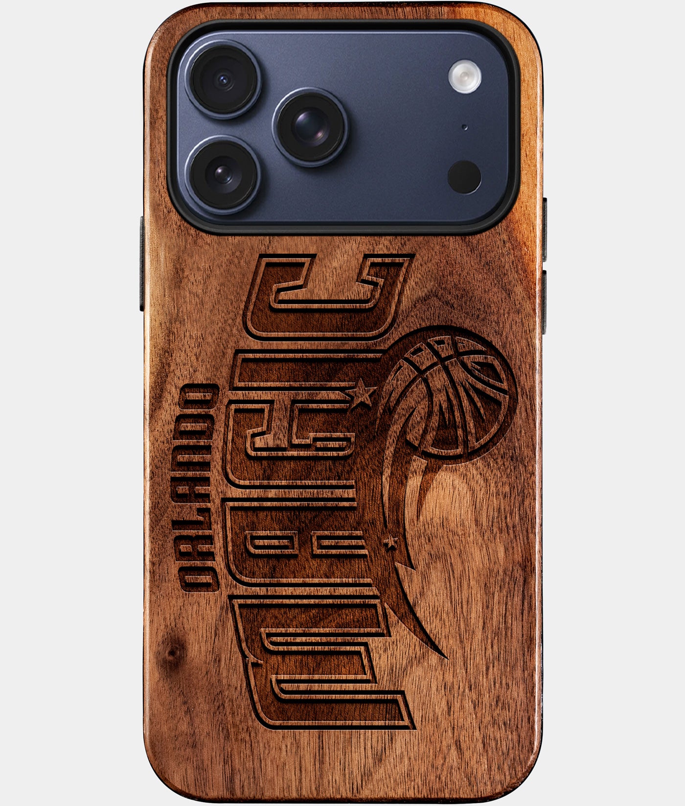 Custom Orlando Magic iPhone 17/17 Pro/17 Pro Max/17 Air Case - Wood Magic Cover - Eco-friendly Orlando Magic iPhone 17 Case - Carved Wood Custom Orlando Magic Gift For Him - Monogrammed Personalized iPhone 17 Cover By Engraved In Nature