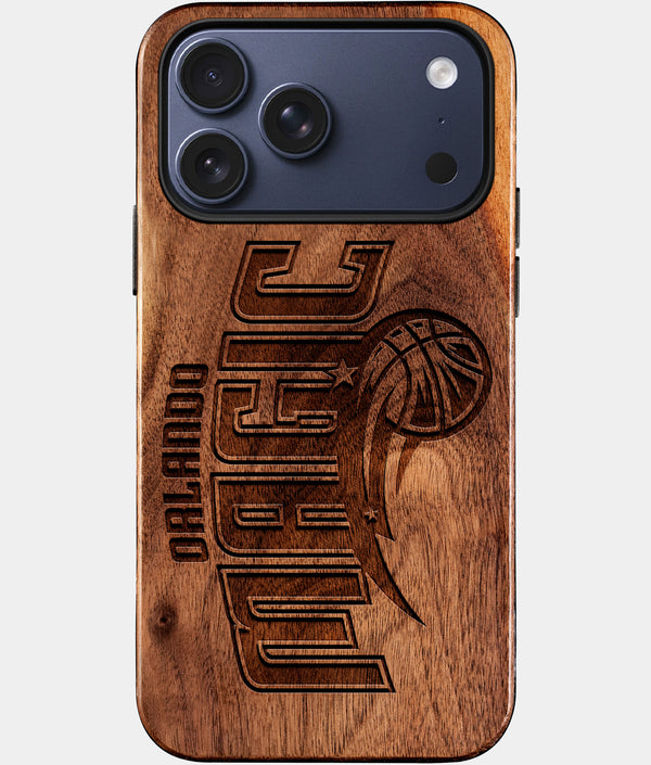 Custom Orlando Magic iPhone 17/17 Pro/17 Pro Max/17 Air Case - Wood Magic Cover - Eco-friendly Orlando Magic iPhone 17 Case - Carved Wood Custom Orlando Magic Gift For Him - Monogrammed Personalized iPhone 17 Cover By Engraved In Nature