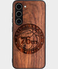 Best Wood Philadelphia 76Ers Samsung Galaxy S25 Plus Case - Custom Engraved Cover - Engraved In Nature